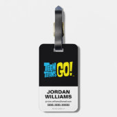 Étiquette À Bagage Titans Ados, allez ! | Starfire & Mr Sassy Pants (Dos Vertical)