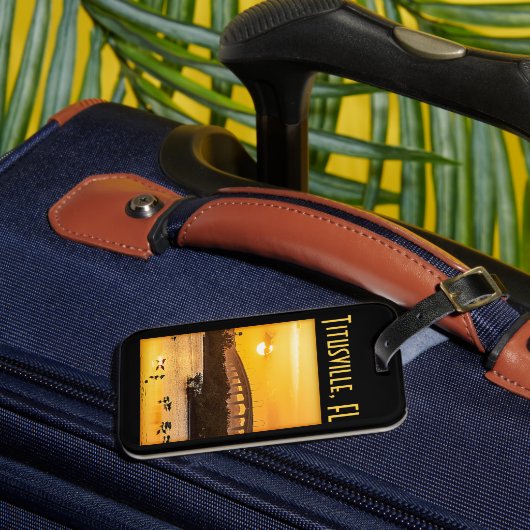 Étiquette À Bagage Titusville, Floride coucher de soleil - Voyage Pho (Insitu Rectoal 3)