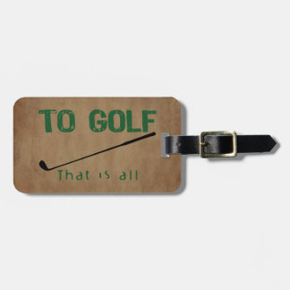 Étiquette À Bagage To Golf