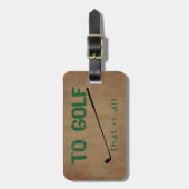 Étiquette À Bagage To Golf (Devant Vertical)