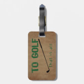 Étiquette À Bagage To Golf (Dos Vertical)