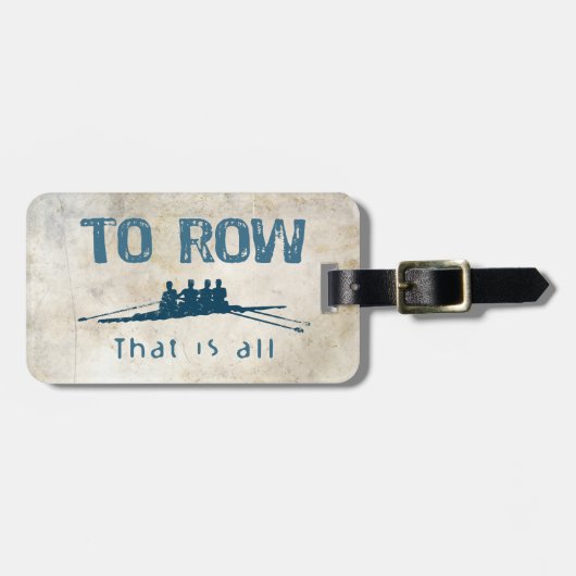 Étiquette À Bagage To Row (Devant horizontal)