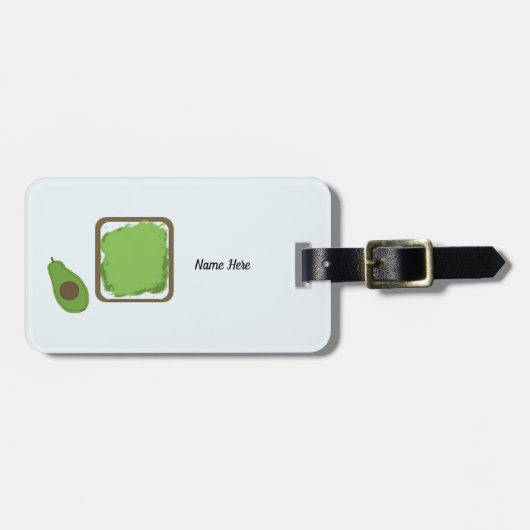 Étiquette À Bagage Toast Avocado (Devant horizontal)