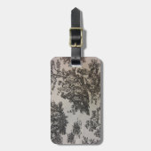 Étiquette À Bagage Toile dans noir et le blanc (Devant Vertical)