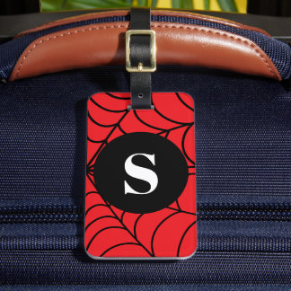 Étiquette À Bagage Toile d'araignée personnalisée initiale personnali