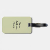 Étiquette À Bagage Tom et Jerry Rose et Vert (Dos horizontal)