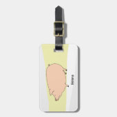 Étiquette À Bagage Tons neutres de porc grincheux Personnalisé (Devant Vertical)