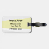 Étiquette À Bagage Tons neutres de porc grincheux Personnalisé (Dos horizontal)