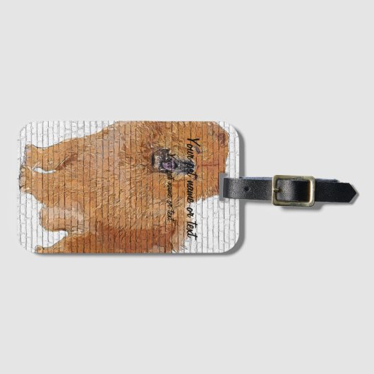 Étiquette À Bagage Too Cute Chow Chow, Chowdren (Devant Horizontal)