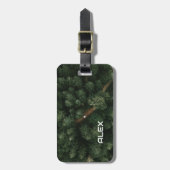 Étiquette À Bagage Tops d'arbre aérien avec route - Nature et chemin (Devant Vertical)