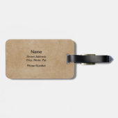 Étiquette À Bagage Torn Golf Ball (Personnaliser) (Dos horizontal)