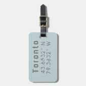 Étiquette À Bagage Toronto Latitude Longitude (Devant Vertical)
