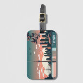 Étiquette À Bagage Toronto Ontario Panorama View Cityscape (Devant Vertical)