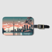 Étiquette À Bagage Toronto Ontario Panorama View Cityscape (Devant Horizontal)