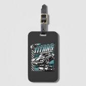 ÉTIQUETTE À BAGAGE TORQUE TITANS AUTOWORKS - USA LEGEND CARS (Devant Vertical)