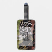 Étiquette À Bagage Tortoiseshell et Tabby Cats d'argent (Dos Vertical)