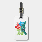 Étiquette À Bagage Tortue de ketmie d'Hawaï (Devant Vertical)