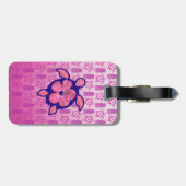 Étiquette À Bagage Tortue et ketmie hawaïennes de Honu (Dos horizontal)