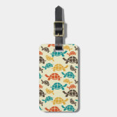 Étiquette À Bagage Tortue multicolore (Devant Vertical)