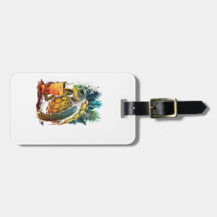 Étiquette À Bagage Tortue Tortues de mer hawaïennes Pineapple Aloha C