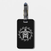 Étiquette À Bagage Tortue tribale blanche (Dos Vertical)