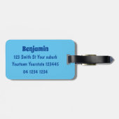 Étiquette À Bagage Tortue volante (Dos horizontal)