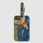 Étiquette À Bagage Tortues de mer dans l'étiquette de bagage (Devant Vertical)