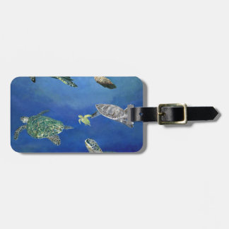 Étiquette À Bagage Tortues de mer majestueuses