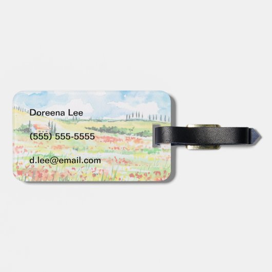 Étiquette À Bagage Toscane (Dos horizontal)