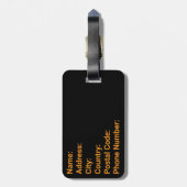 Étiquette À Bagage Total Solaire Eclipse USA 8 avril 2024 (Dos Vertical)