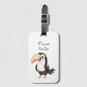 Étiquette À Bagage Toucan noir (Devant Vertical)