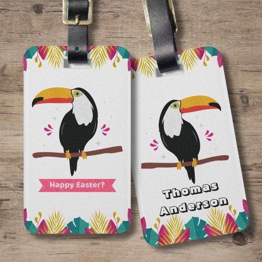 Étiquette À Bagage Toucan pour Pâques joyeuses ?