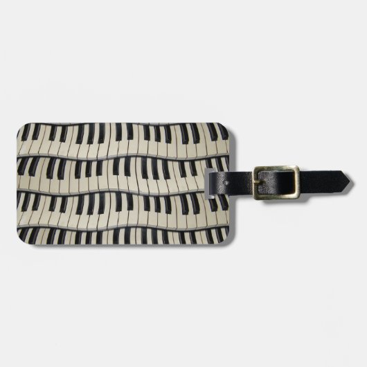 Étiquette À Bagage Touches Piano Rock Et Roll (Devant horizontal)