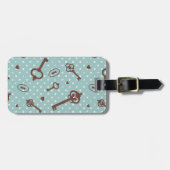 Étiquette À Bagage Touches rétro Valentine (Devant horizontal)