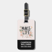 Étiquette À Bagage Toujours regarder du côté lumineux (Devant Vertical)