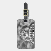 Étiquette À Bagage Tour blanche noire de Pise Italie (Devant Vertical)