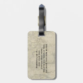 Étiquette À Bagage Tour de dirigeable de Steampunk (Dos Vertical)