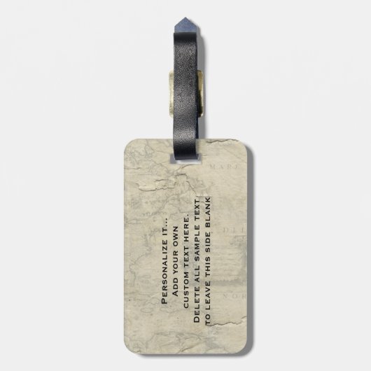 Étiquette À Bagage Tour de dirigeable de Steampunk (Dos Vertical)