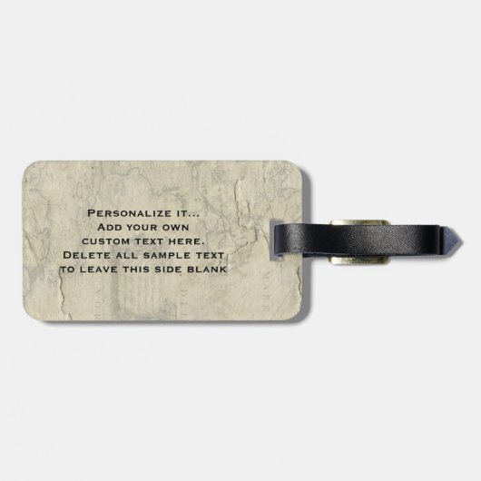 Étiquette À Bagage Tour de dirigeable de Steampunk (Dos horizontal)