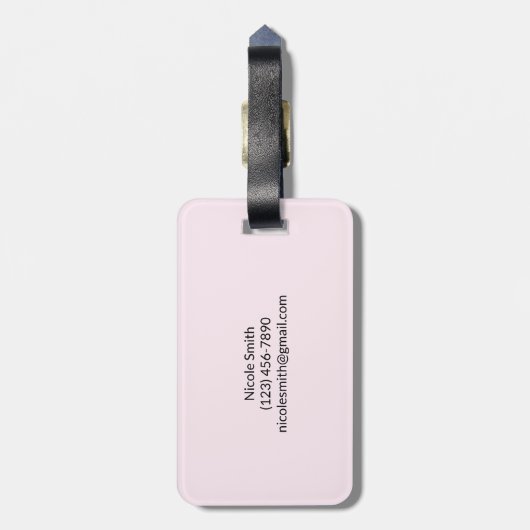 Étiquette À Bagage Tour Eiffel aux Coeurs (Dos Vertical)