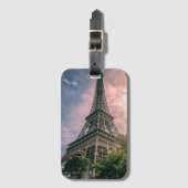 Étiquette À Bagage Tour Eiffel classique Paris France Photo (Devant Vertical)