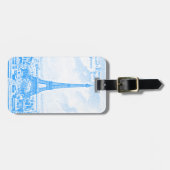 Étiquette À Bagage Tour Eiffel graphique (Devant horizontal)