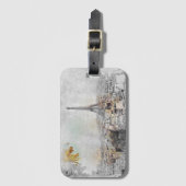 Étiquette À Bagage Tour Eiffel. Paris, France (Devant Vertical)