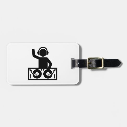 Étiquette À Bagage Tourne-disques du DJ (Devant horizontal)