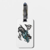Étiquette À Bagage Tourner du dragon (Dos Vertical)