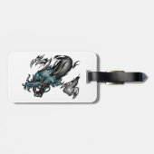 Étiquette À Bagage Tourner du dragon (Dos horizontal)