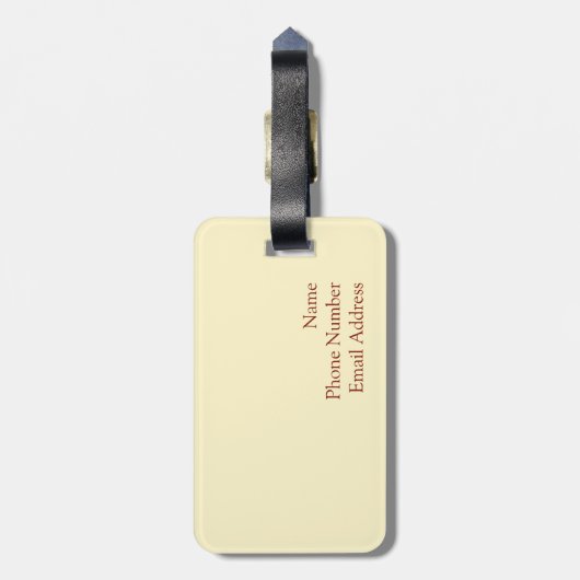 Étiquette À Bagage Tournesol (Dos Vertical)