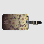 Étiquette À Bagage Tournesol aquarelle (Devant Horizontal)