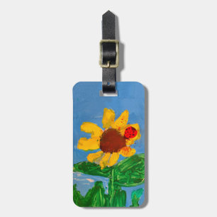 Étiquette À Bagage Tournesol "Art by Kids"