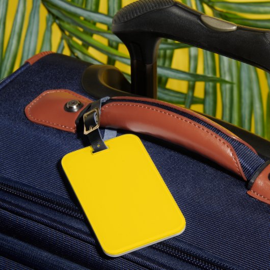 Étiquette À Bagage Tournesol Jaune Couleur solide (Insitu Rectoal 1)